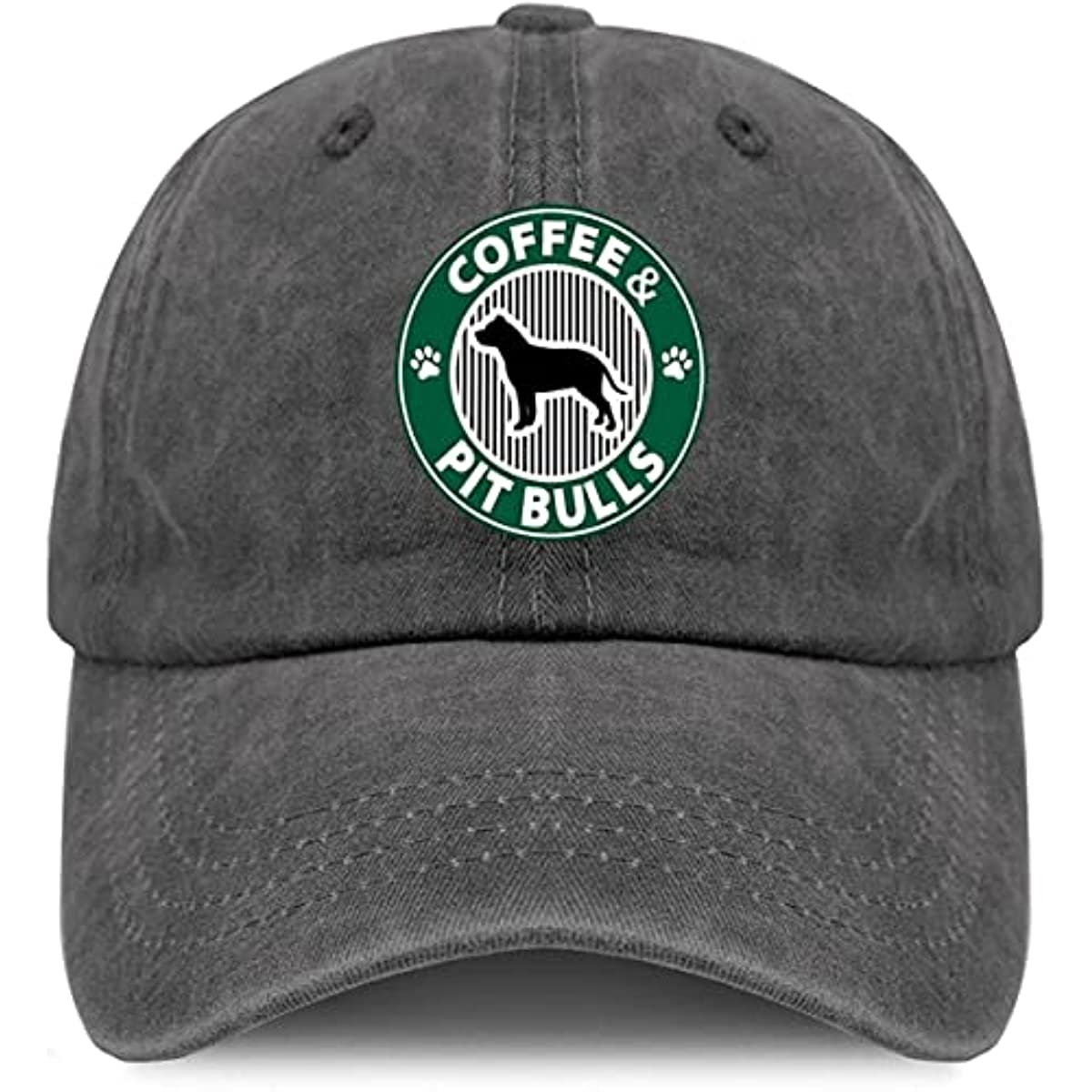 Бейсбольная кепка Coffee and Pit Bulls 90-х годов, бейсбольная кепка для собак и пап, унисекс, эластичная джинсовая походная шапка, повседневная кепка на четыре сезона для женщин One Size black CASUAL LOOK CAP
