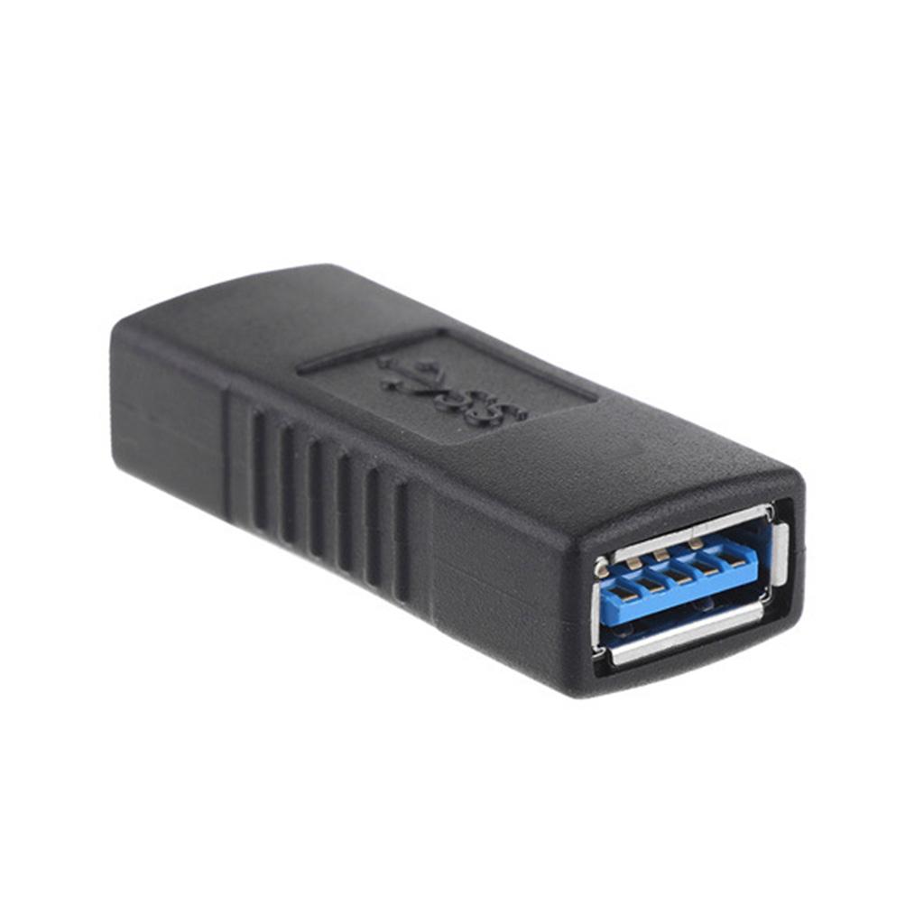 USB 3.0 переходник-удлинитель женский-женский адаптер конвертер высокоскоростной для ПК ноутбука чёрный Be Free
