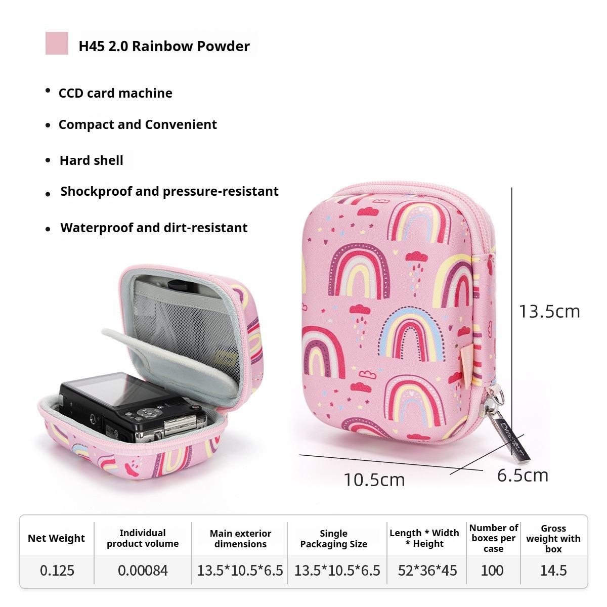 EVA PU Waterproof Hard For Case Mini Cute CCD Storage Bag Portable Micro Single Digital Camera Bag For Outdoor Travel CCD storage bag white Jwin