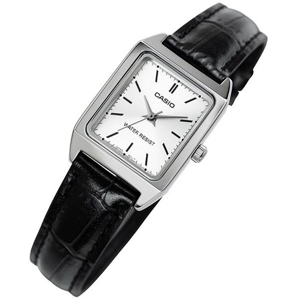 Женские кожаные металлические наручные часы Casio LTP-V007L-7E1 gray