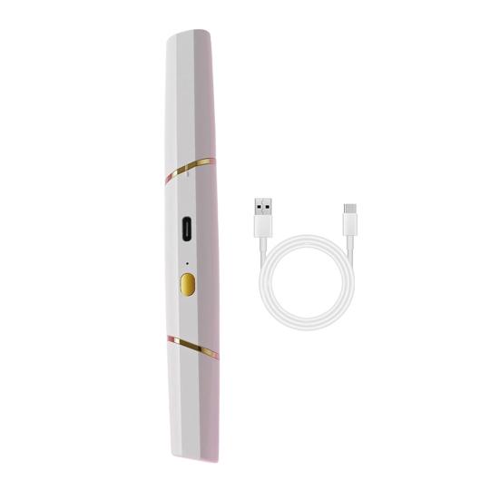 Электрический триммер для бровей 2-в-1 и триммер для носа для женщин, USB-перезаряжаемый триммер для волос на лице, портативный безболезненный инструмент для точного ухода белый Glowmix