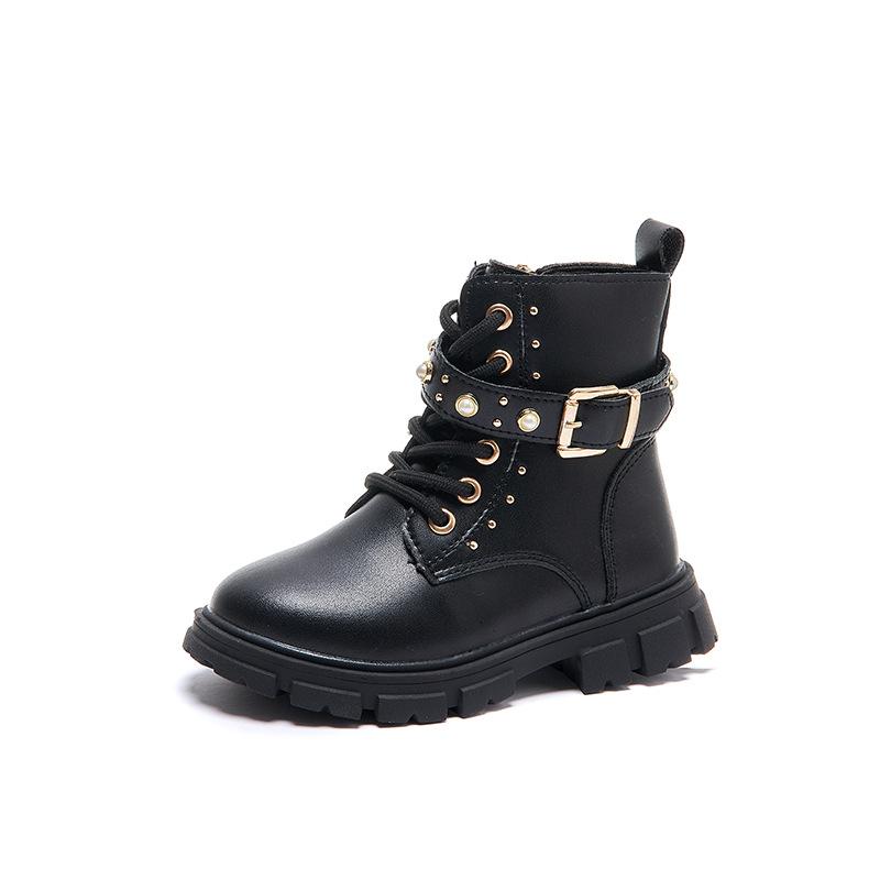 Новые детские ботинки Martin на осень и зиму, короткие ботинки 27 black Gtime Shoes