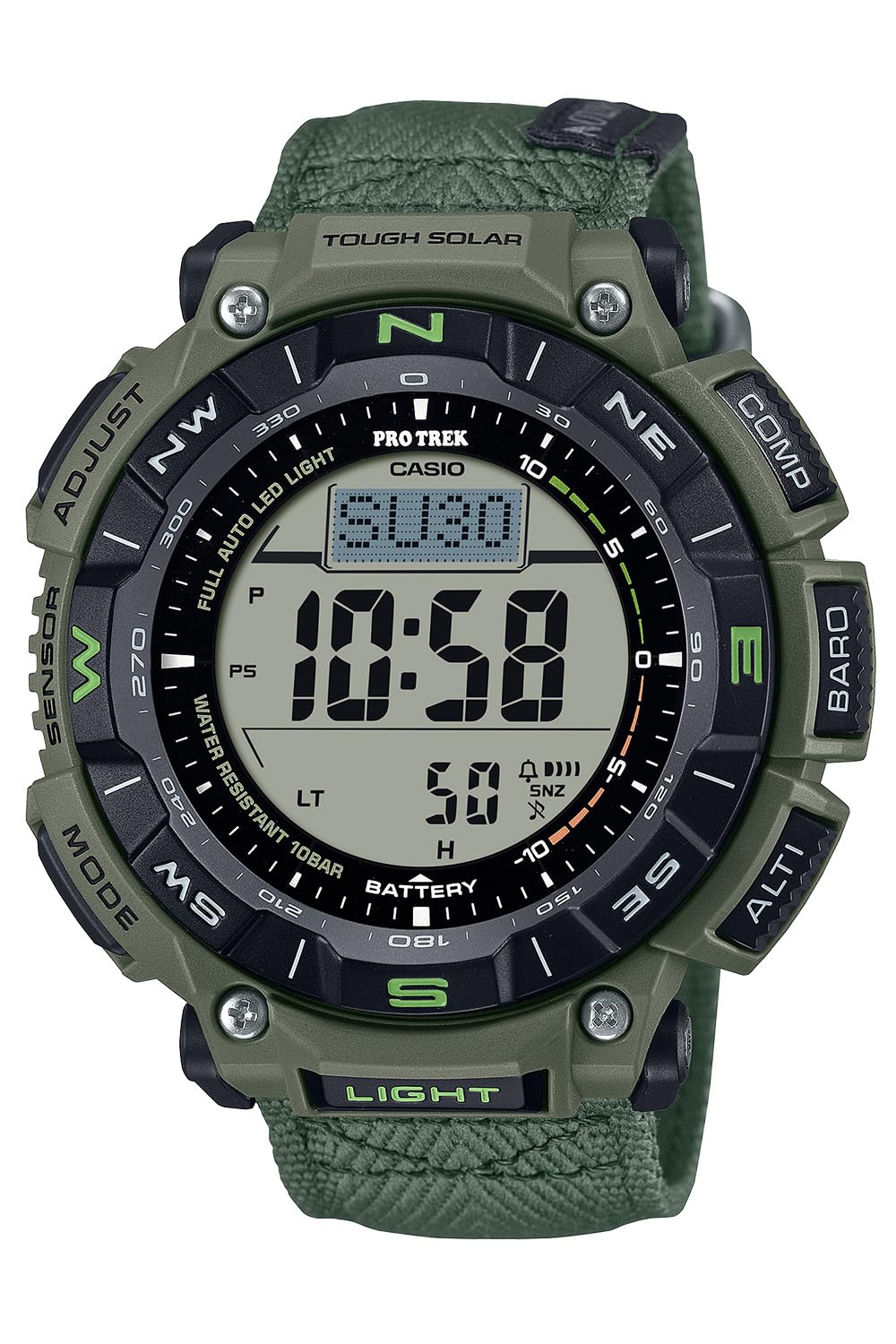 [CASIO] Наручные часы Protrek Climber Line Tough Solar с биопластиком PRG-340B-3JF Мужские Хаки gray