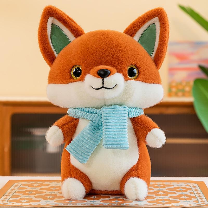 Simulation Scarf Little Fox Doll Plush Toy Children S Birthday Gift For Boy 25cm（0.14kg） оранжевый TK Toys