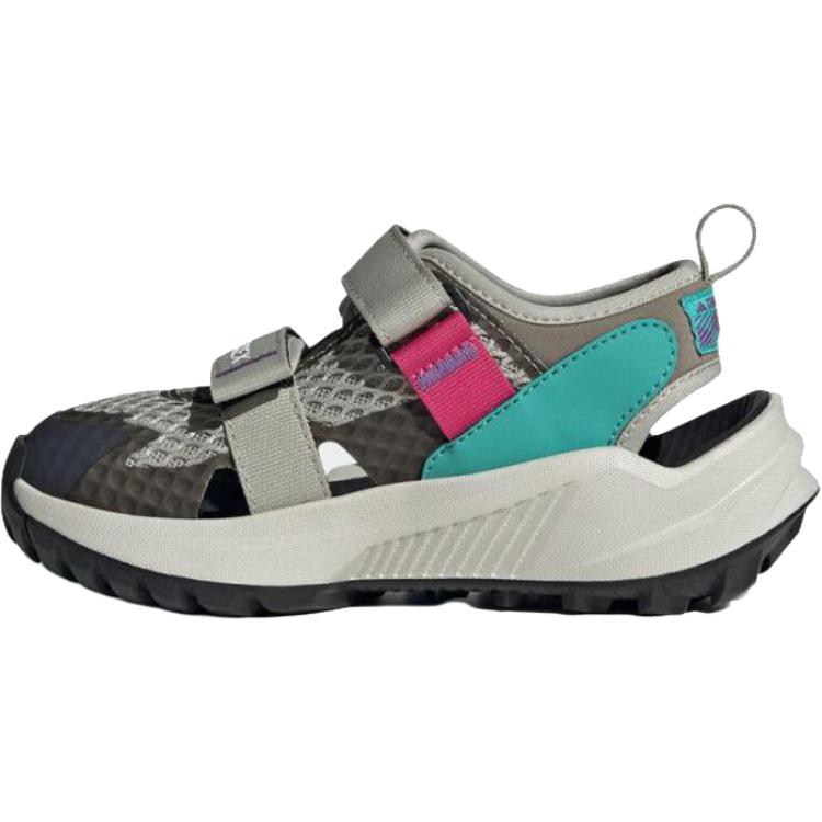 Adidas Terrex Hydroterra Синтетическая кожа Ткань Удобные Мягкие Спортивные Нескользящие Износостойкие Низкие Сандалии Детские Сандалии Серые IH6374 30½ black