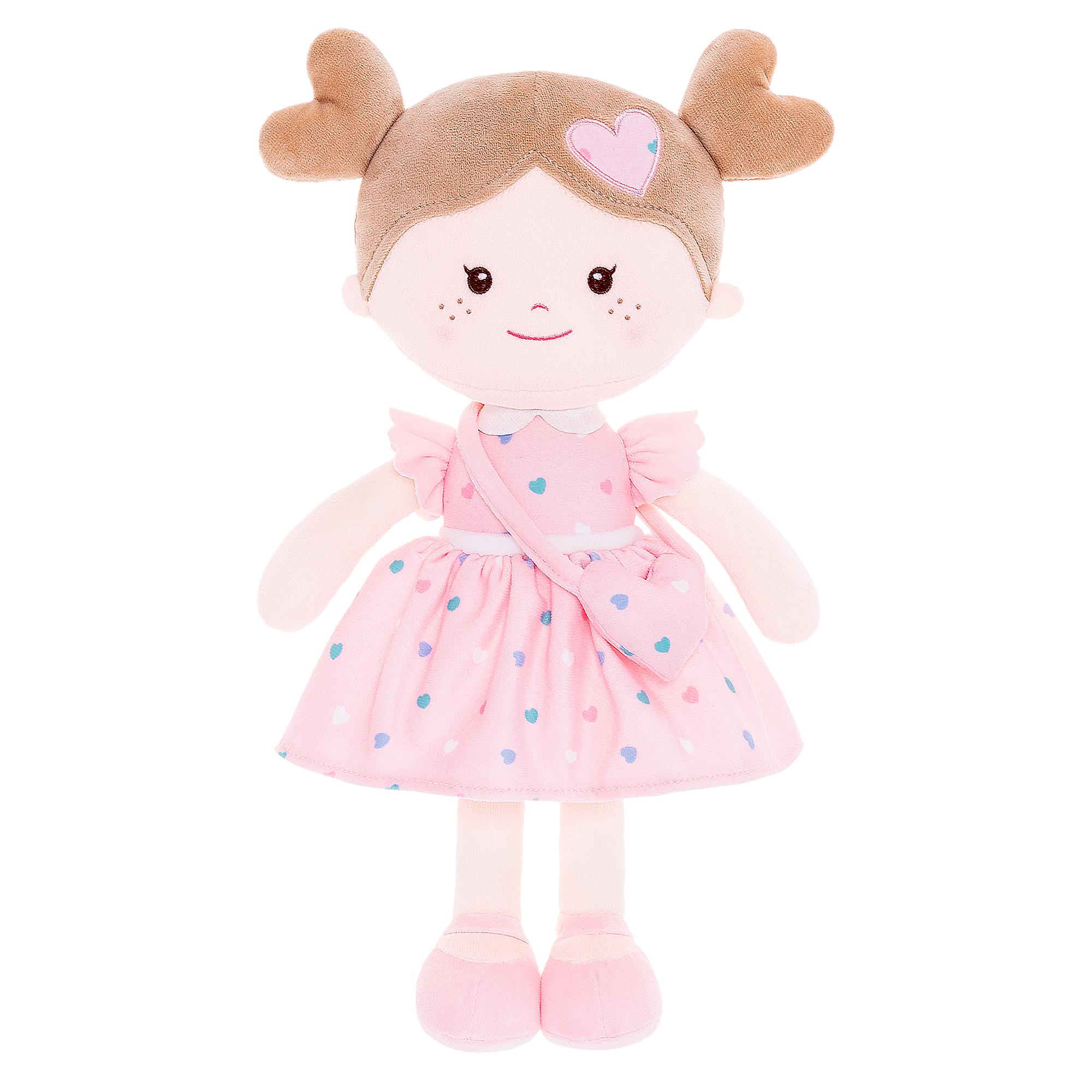 Мягкая кукла Baby Girl Gifts Milly Heart Series для первого подарка на день рождения малыша 30 см розовый Kidsly