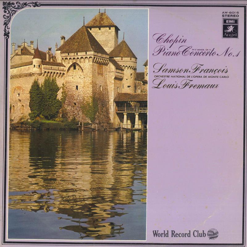 LP Record SANSON FRANCOIS, LOUIS FRÉMAUX, ORC - Chopin: Piano Concerto No. 1 in E m AW6016 ANGEL Japan Classical Used beige RecordCityJP