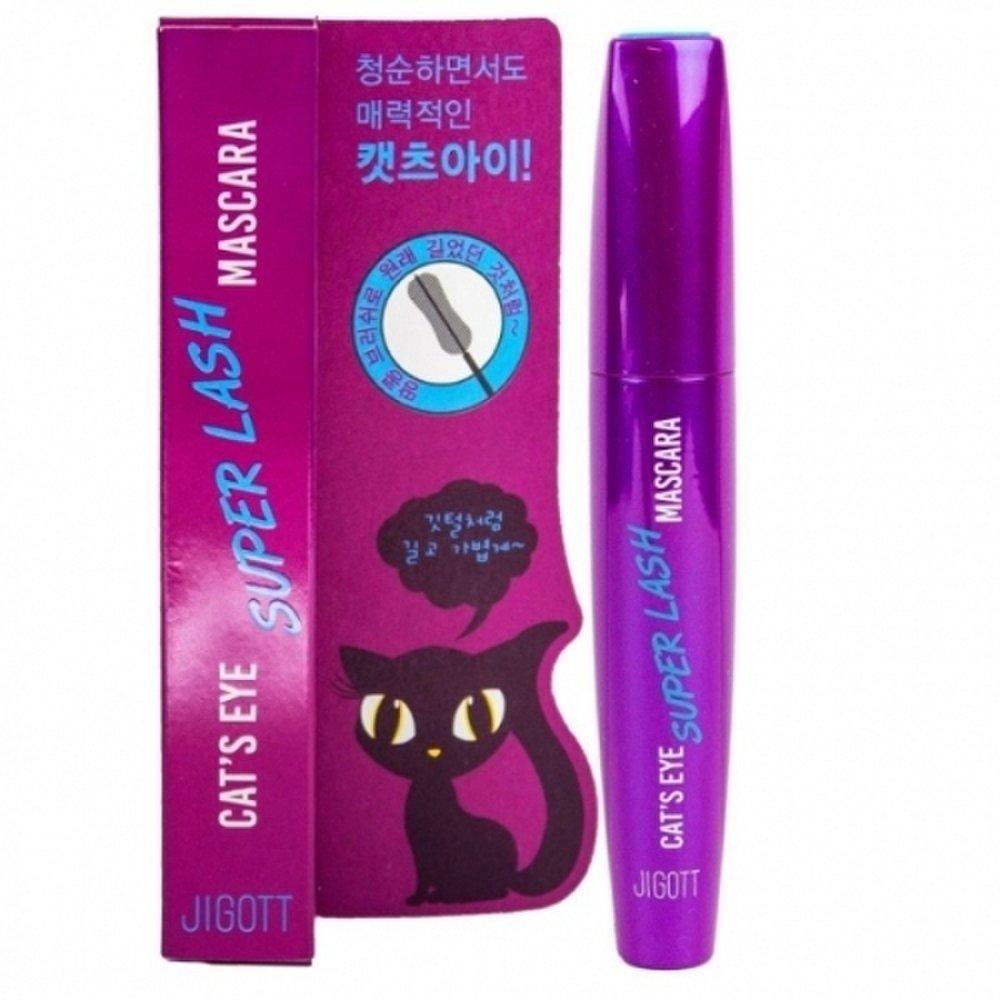 Тушь для ресниц ZIGOTT Cat s Eye Super Lash черная 12 г фиолетовая purple Jigott