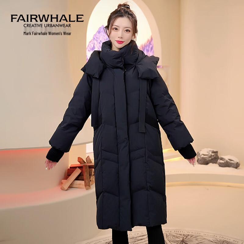Женский зимний длинный пуховик Mark Fairwhale 2025 M black JDST online