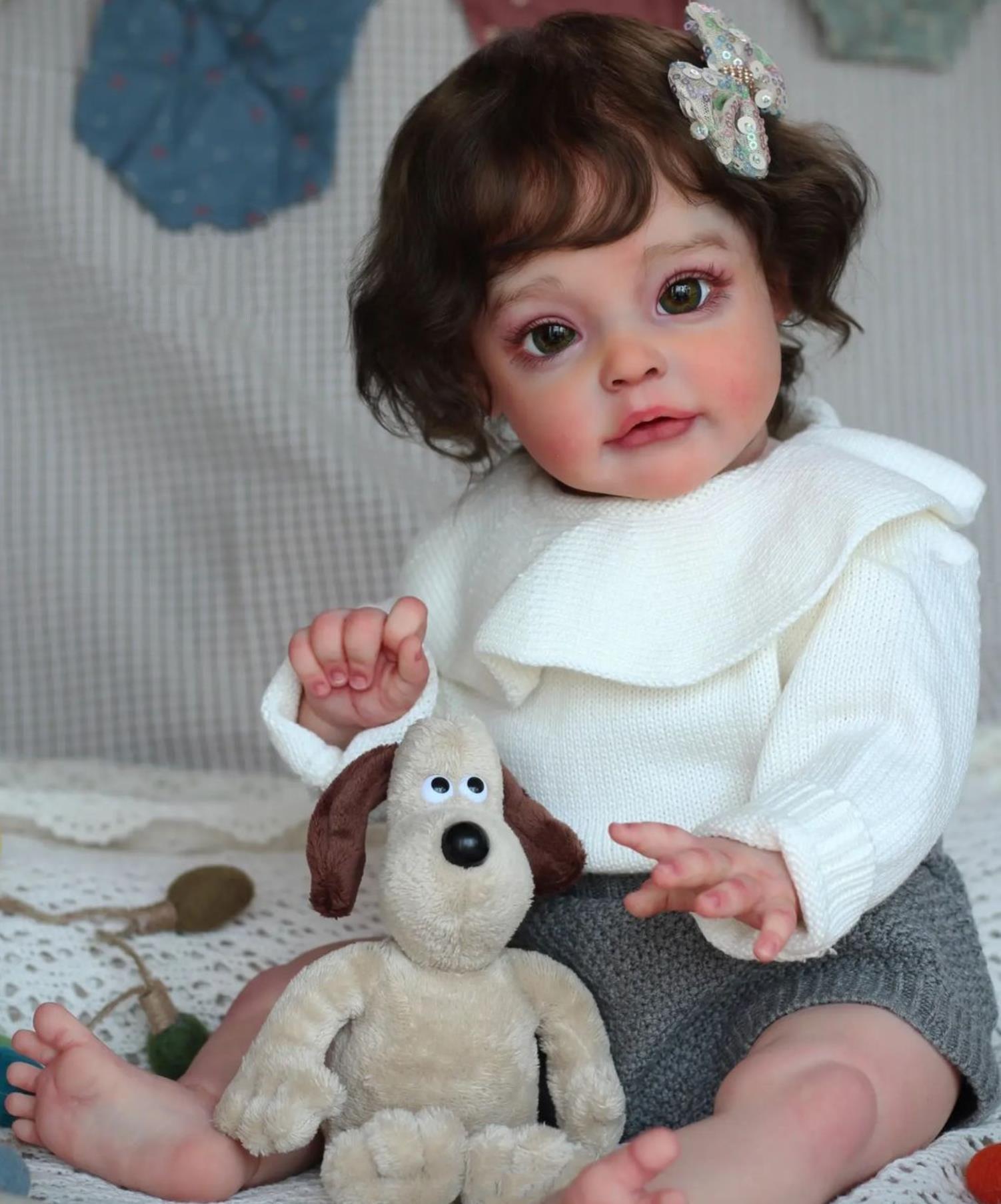 BZDOLL Реалистичная мягкая силиконовая кукла Reborn 60 см с кожей 3D-рисования, 24-дюймовая живая новорожденная принцесса для малышей Bebe, подарок на день рождения для милой девочки Finished doll white BZDOLL Reborn