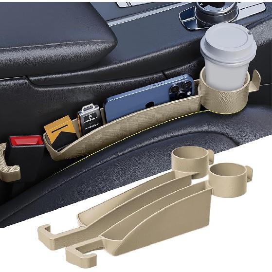 Car Seat Gap Filler Set Of 2, Upgraded Car Side Seat Gap Fillers With Organizer, Cup Holder & Hook Function, Erts Between Front Seats Console Catcher бежевый 91220702MAC2037461