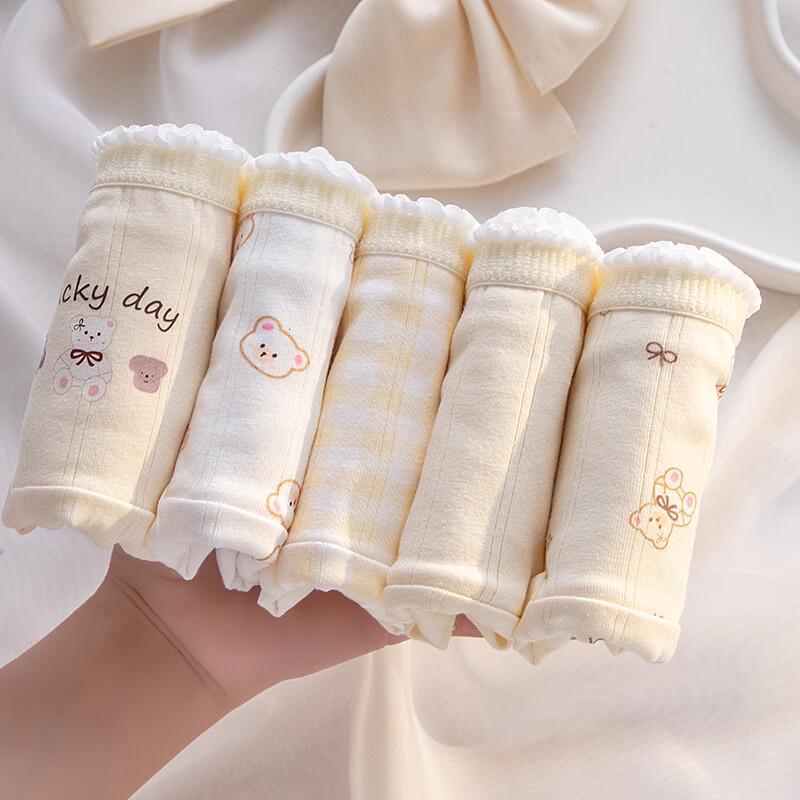 Детские трусы для девочек PLANDOO с мультяшным мишкой, антибактериальные M beige JDST online