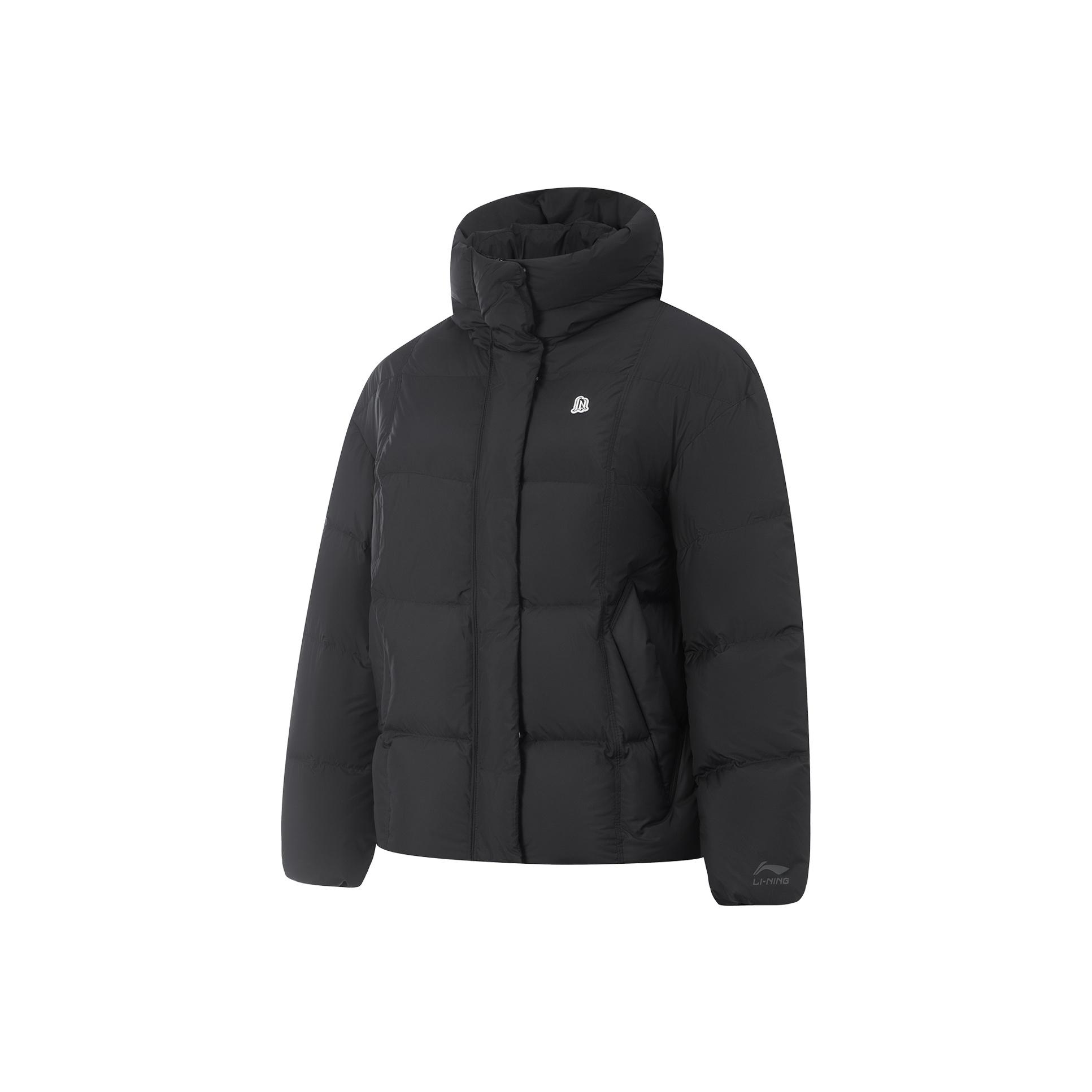 Женский пуховик средней длины с капюшоном и логотипом серии Li Ning Sports Lifestyle AYMV510-4 S black Li-Ning