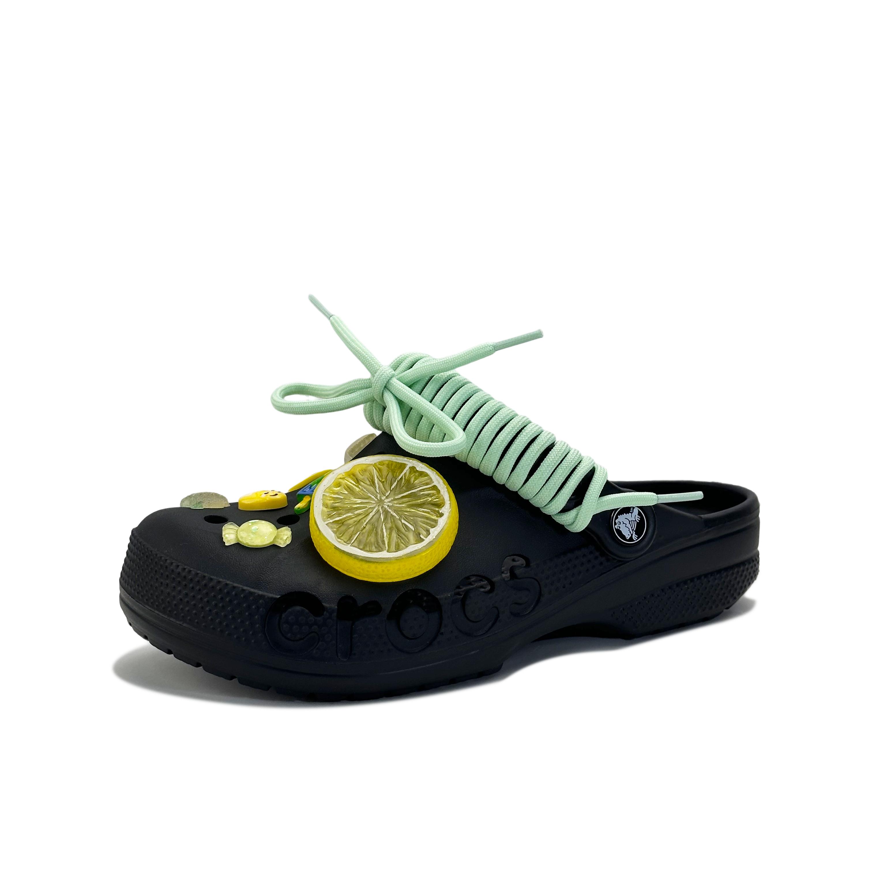 Кроксы Baya Classic кроксы EVA Летние Лимонные Beya Пляжные Туфли с Отверстиями Унисекс Черные 43-44 чёрный Crocs