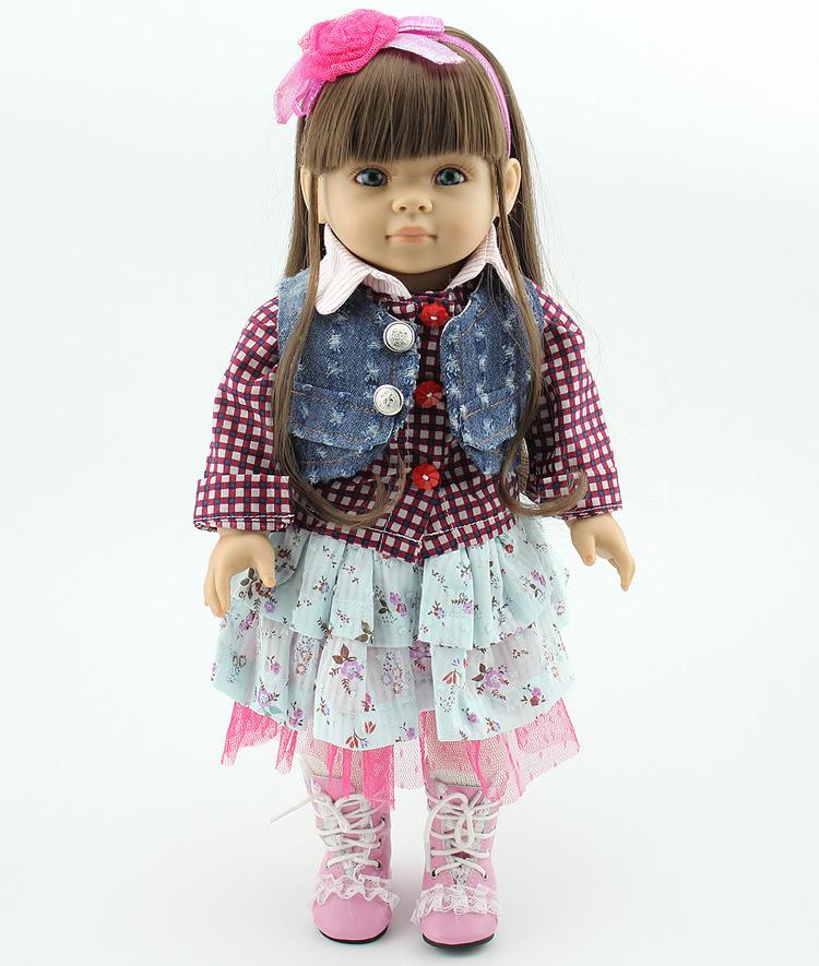 Прямая продажа с завода American Girl, имитационные куклы для иностранной торговли, изысканные подарки, подарки для девочек, игровая игрушка для дома 45cm красный/синий Mini Doll