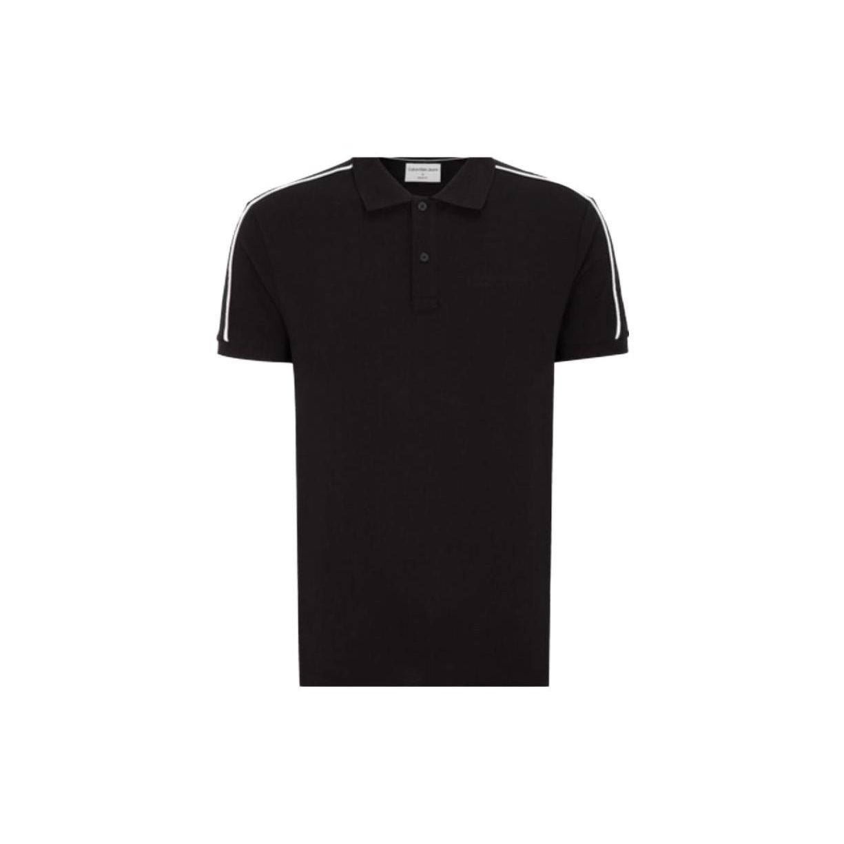Calvin Klein Solid Color Letter Embroidered Short Sleeve Polo Shirt Men tops Black J323201-BEH S gray