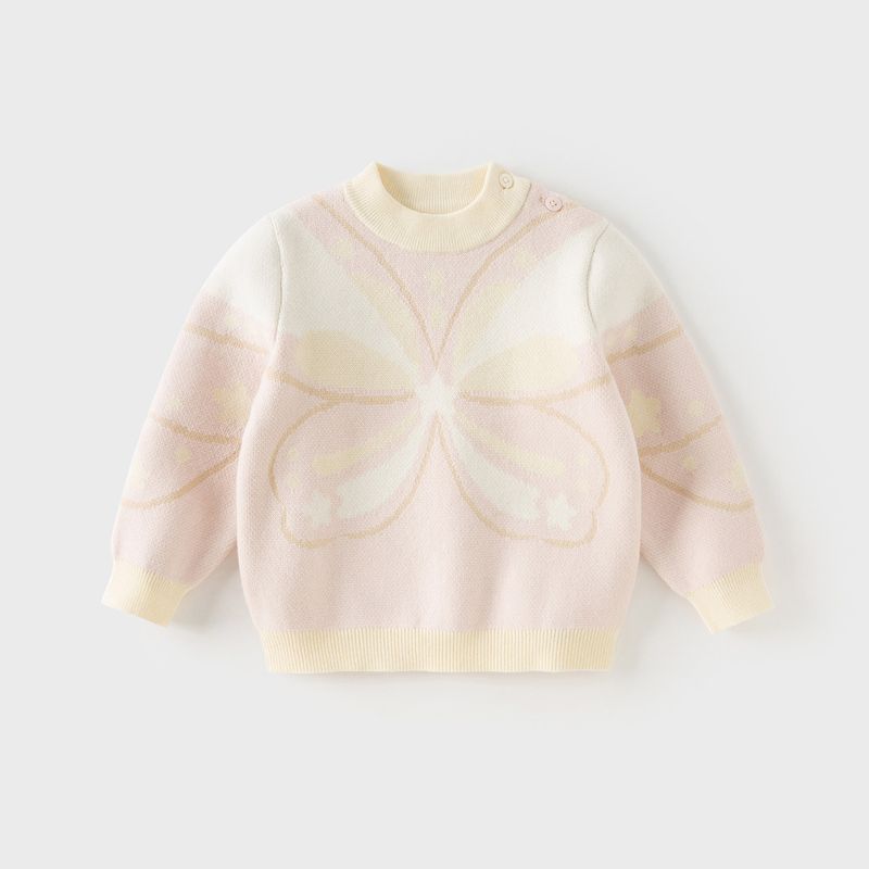 David Bella Children s Half-Turtleneck Sweater Pullover 2026 Winter New Style Girls  Stylish Knitted Top Mist Pink [Ready in Stock] 80 beige TAOMall