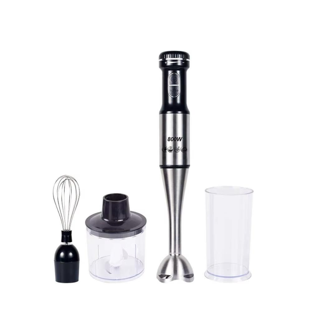 Houselin Blender 4-in-1 Ручной миксер, электрический миксер 1000 Вт, ручной блендер, измельчитель с лезвиями из нержавеющей стали EU Plug чёрный Chic Interiors