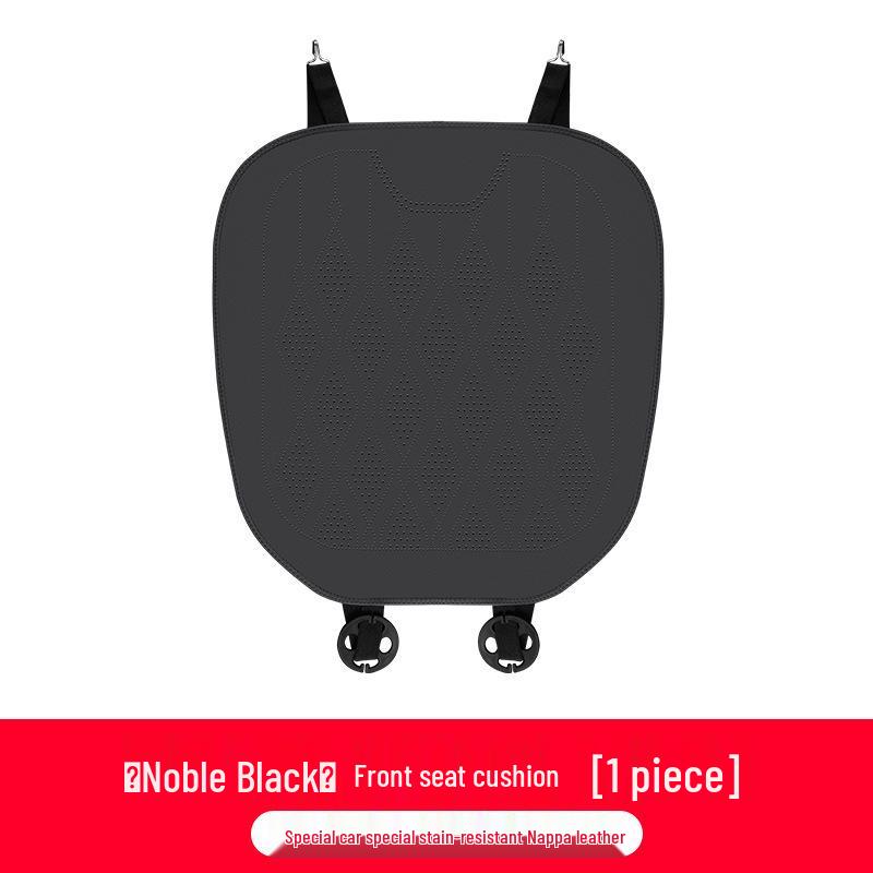 All-Season Breathable Car Seat Cushion – Moisture-Wicking Perforated Leather Pad with Ventilation 1 Front Seat Cushion black GearUp AutoMoto