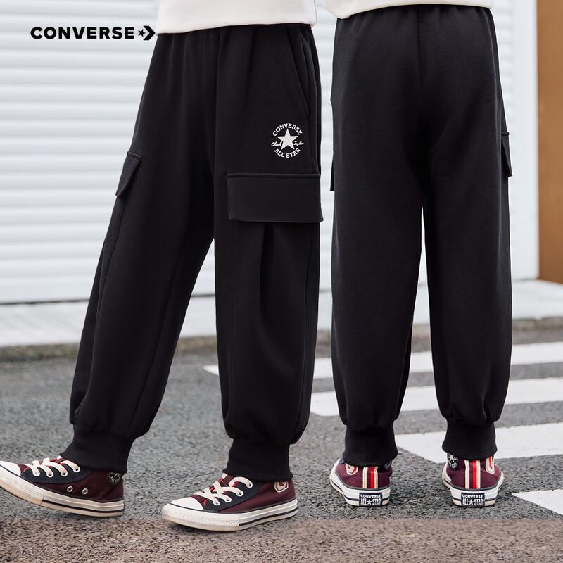 Детские брюки-карго Converse Осень 2025 с эластичным шнурком 130 /56 чёрный