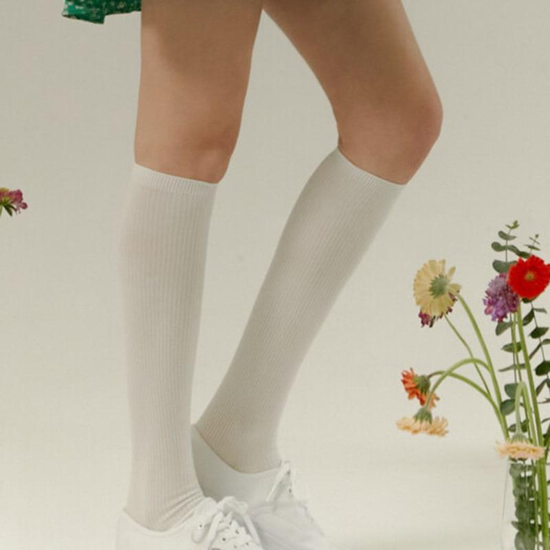 Bananasisters Повседневные базовые гольфы до колена Lego 7 цветов white gray Mayfashion