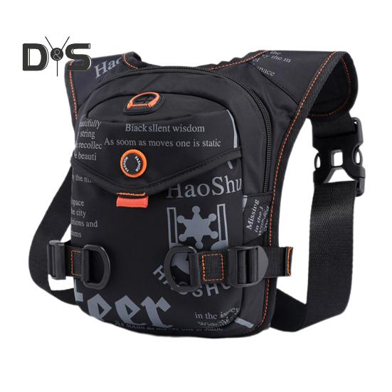 Водонепроницаемая сумка на бедро Outdoor Leg Pack с отверстием для наушников, регулируемым ремешком, вместительная поясная сумка с несколькими карманами для пеших прогулок, велоспорта, рыбалки, путешествий чёрный DYS Fashion Bags