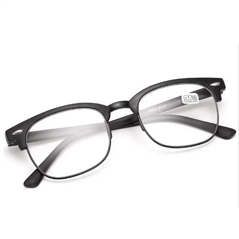 Ультралегкие пресбиопические очки Новые очки для чтения Mi Nail Half Frame Anti Blue Light Очки для гиперметропии с высокой четкостью изображения 1.0 white YTO phone case