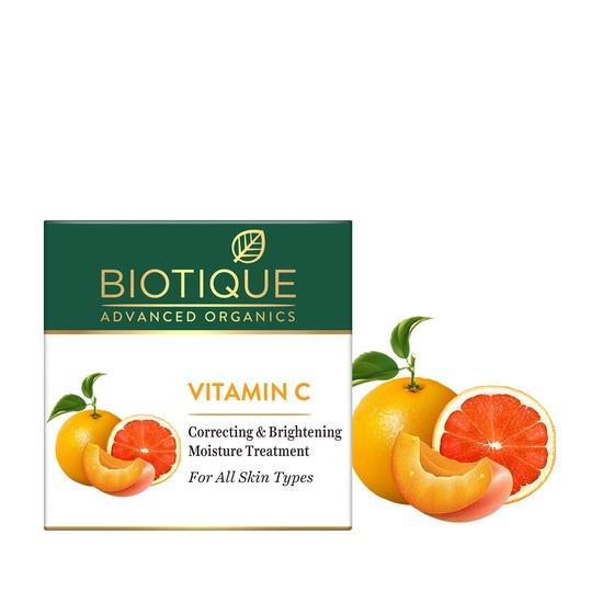 Biotique Vitamin C Корректирующий и осветляющий нежирный крем для лица для всех типов кожи, 50 г | Younge blue SHREE HARI GROUP