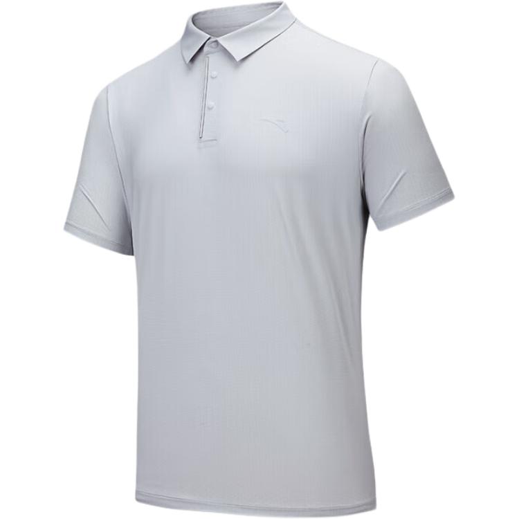 Anta Soft Solid Color Comfortable Versatile Breathable Casual Polo Shirt Men tops 152537102-1 5XL white