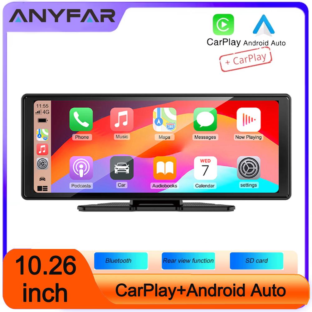 10.26  Беспроводной CarPlay и Android Auto Видеорегистратор ADAS 4K DVR Bluetooth Аудио AUX GPS Навигация Видеорегистратор на приборную панель red Aura Living