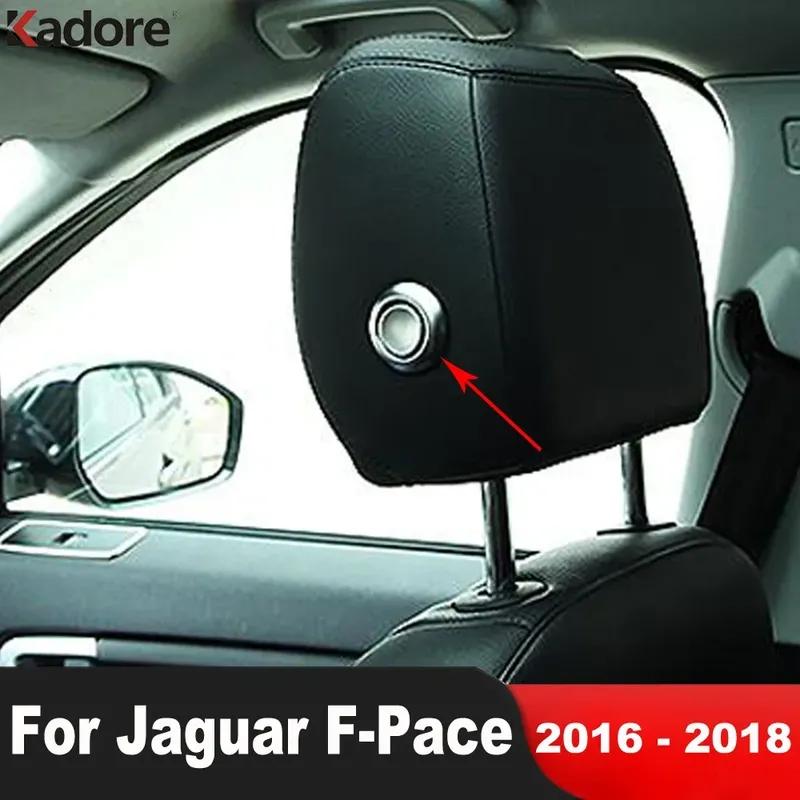 For Jaguar F-PACE 2016 2017 2018 Matte Car Seat Headrest Pillow Adjustment Switch Button Knob Cover Trim Interior Accessories black 3741fa741649Quil