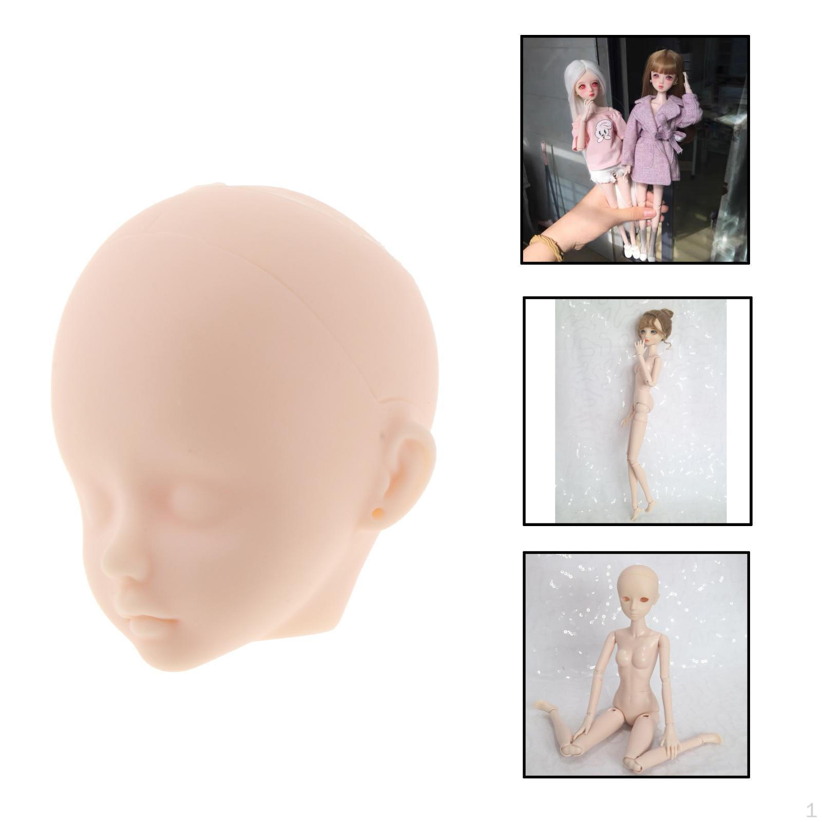 1/6 Подвижные Суставы Голова Женская Кукла Фигурки для DIY Куклы Части Head without Eye contour beige BrioHome
