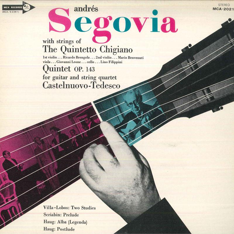 LP Record ANDRES SEGOVIA QUINTETTO CHIGIANO  Quintet Op. 143 For Guitar And Stri MCA2021 MCA Japan Classical Used black RecordCityJP
