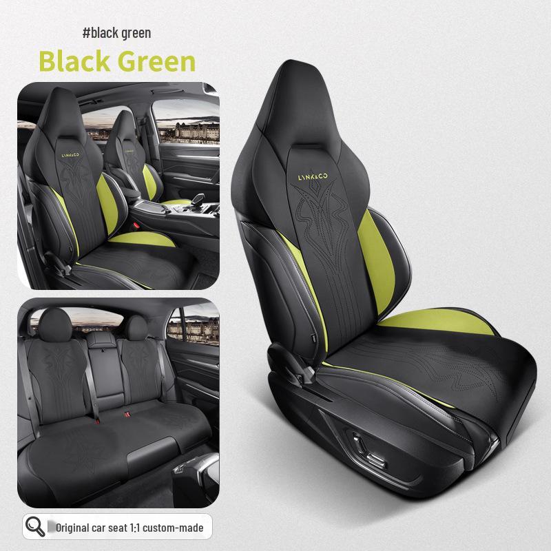 Lynk & Co 2023 Car Seat Cushion: Suede Semi-Surround with Small Waist Support Lynk & Co Specific black GearUp AutoMoto