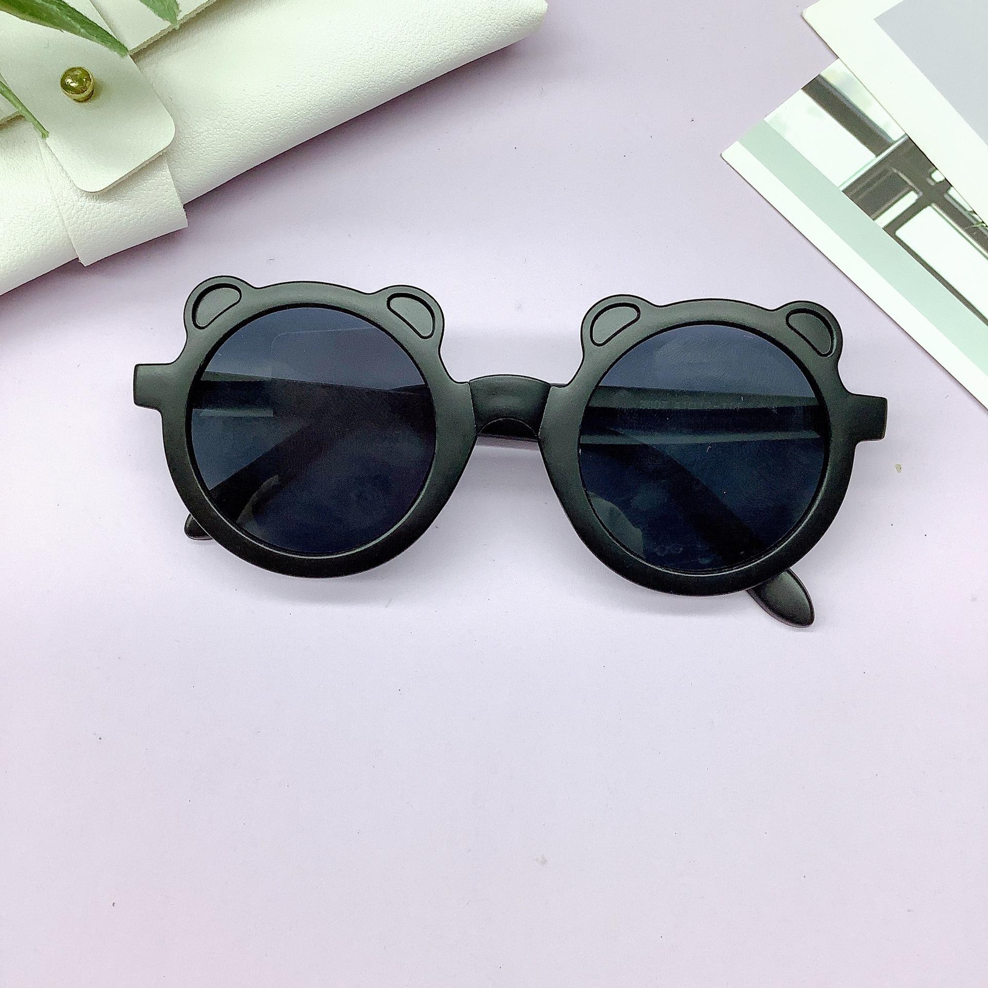 Солнцезащитные очки Retro Candy Color Classic Bear, складные, портативные, для путешествий, пляжа, серфинга, очки для мальчиков и девочек, Tide black Fashion Supplies