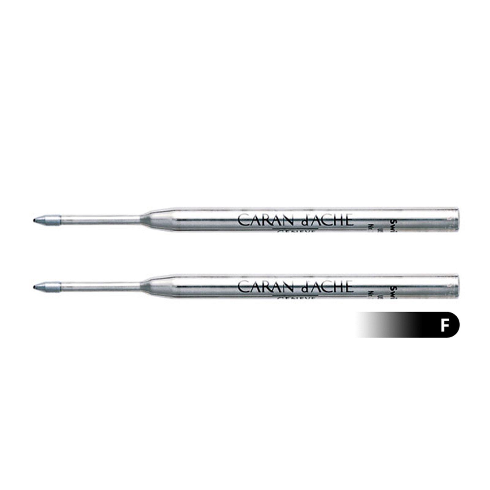 Шариковая ручка Caran Goliath Тонкая Черная Заправки d Ache, (2-Pack) чёрный Nippon-Mart
