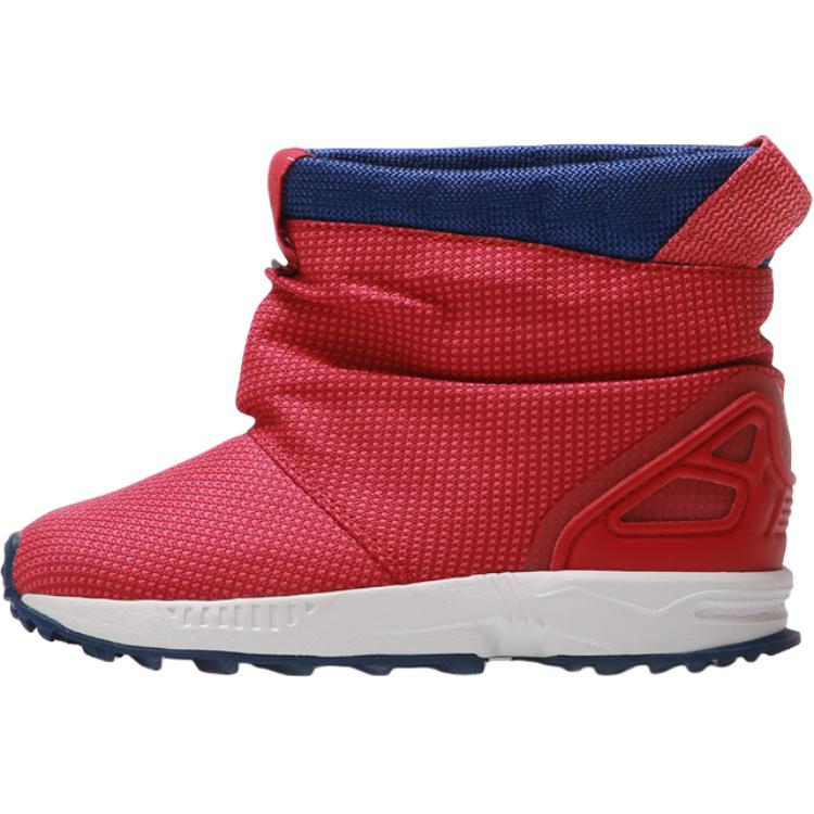 Adidas Originals ZX Flux Синтетическая кожа Ткань Повседневные Нескользящие Ударопрочные Износостойкие Теплые Высокие Ботинки Ходунки Детская Обувь Красный S76272 19 blue