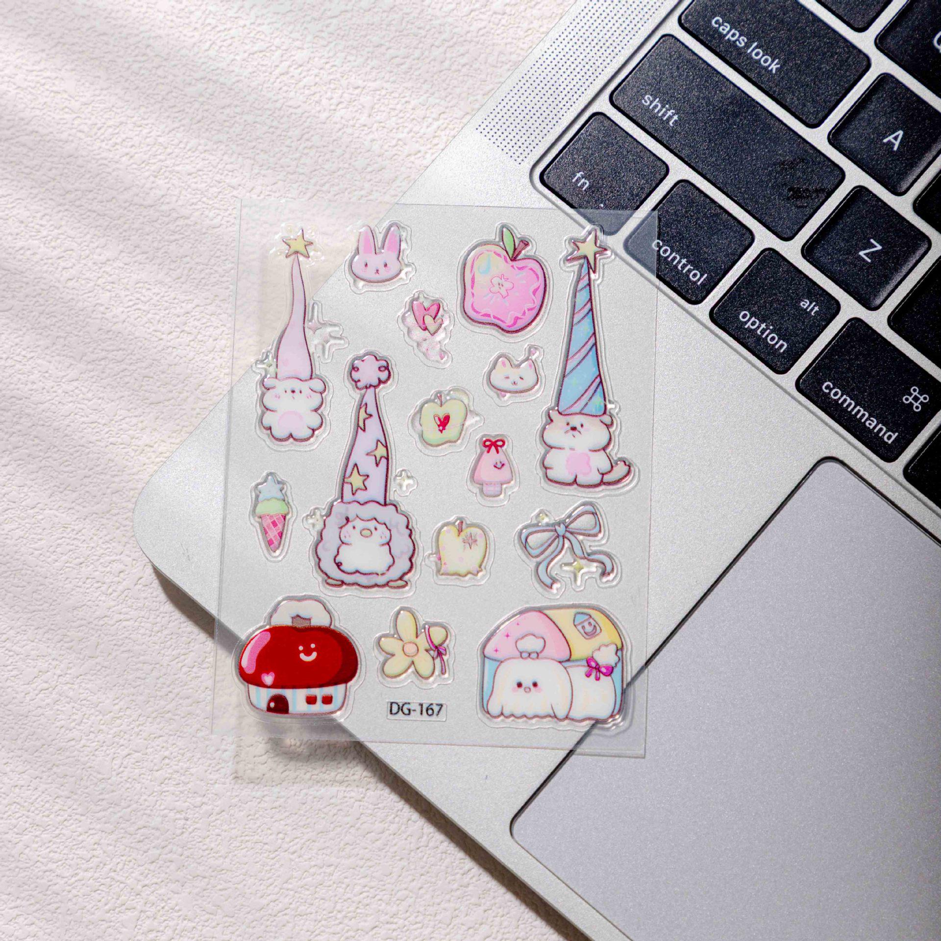 Наклейка Cyansea Jelly Birthday Apple Bear для DIY-украшения телефона, планшета, компьютера и ежедневника DG-167 gray Global Beauty