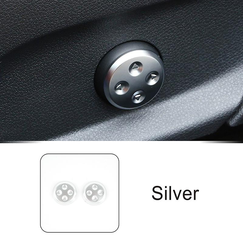 ABS Car Seat Adjustment Knob Stickers Decoration Cover Trim Suitable for Mercedes Benz C E Class GLC W205 W213 X253 2015- серебряный 267851safavz