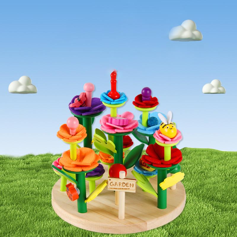 Montessori Flower Garden Building Wooden Toys Flower Arrangement Game Creative Educational Toy for Kids 2-4 years old Girls Gift white Phone Case CSWO02