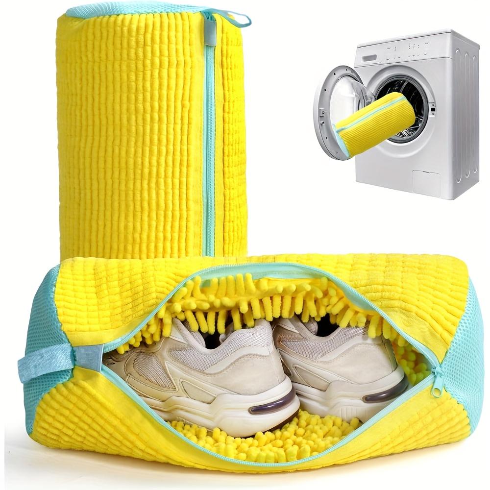 Durable Shoe Washing Machine Bag  All Shoe Types Oval Protective Laundry Bag Rich Fluff Interior Minimize Noise Anti Deformation жёлтый Toool-Home