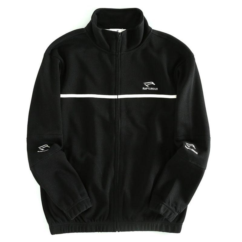 Goods ~ Foreign Trade Men s Stand Collar Cardigan Outerwear Tide Brand Youth Spring and Autumn Outerwear Jacket Withdraw from Cupboard Top Clothes Black XL black TAOMall
