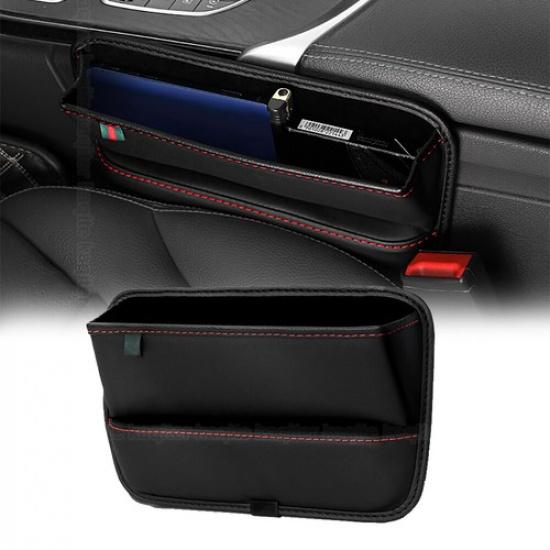 Universal Leather Car Seat Gap Organizer Storage Bag Seat Box Holder Accessories black 16239703772