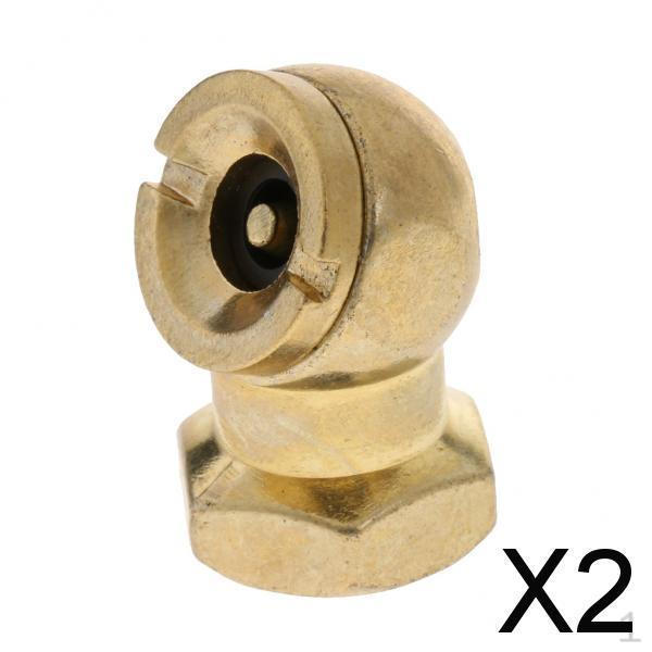 2x Solid Pneumatic Car Tire Inflator Nozzle for Air Zinc Alloy beige AUTO and MOTO