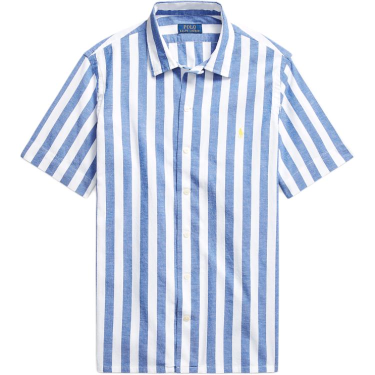 Polo Ralph Lauren Классический крой Хлопковое поло в полоску Мужские рубашки 710833996-001 S gray