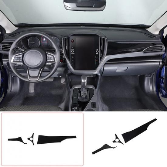 Glossy Piano Black Dashboard Panel Trim Sticker For Subaru Crosstrek 2024+ black gshabks