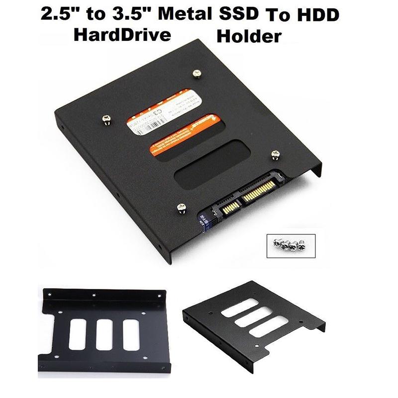 2,5-3,5-дюймовый металлический адаптер SSD HDD, монтажный кронштейн, держатель жесткого диска для ПК black Hyperboreanady