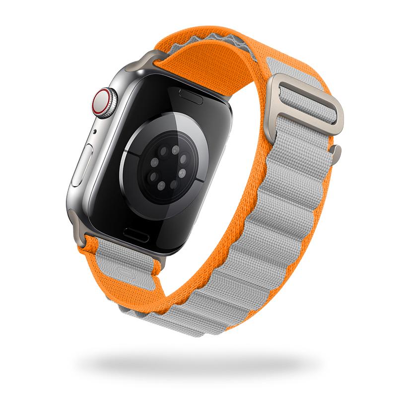 Ремешок Alpine Loop для Apple Watch ultra 45 мм, 41 мм, 44 мм, 40 мм, 49 мм, 42 мм, 38 мм, металлический браслет iWatch Ultra SE 8, 7, 6, 5, 4, нейлоновый ремешок 38mm 40mm 41mm black JHHC