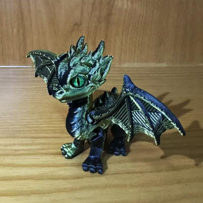 3D-печатный дракон, Игрушки-фигурки драконов для снятия стресса, Подвижные модели животных, Настольные украшения, Симуляционные модели, Фигурки, Подарки 7CM black Phone Case CSWO02