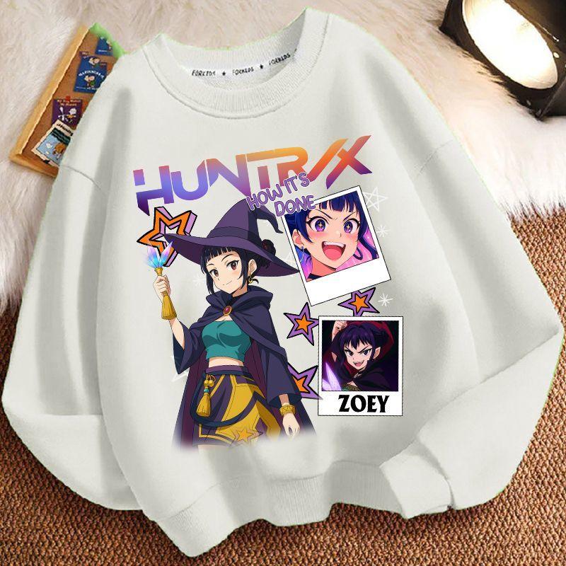 Детские модные худи KPOP Witch Hunt Team для осени и зимы, повседневные топы для мальчиков и девочек 110 gray KIDSW